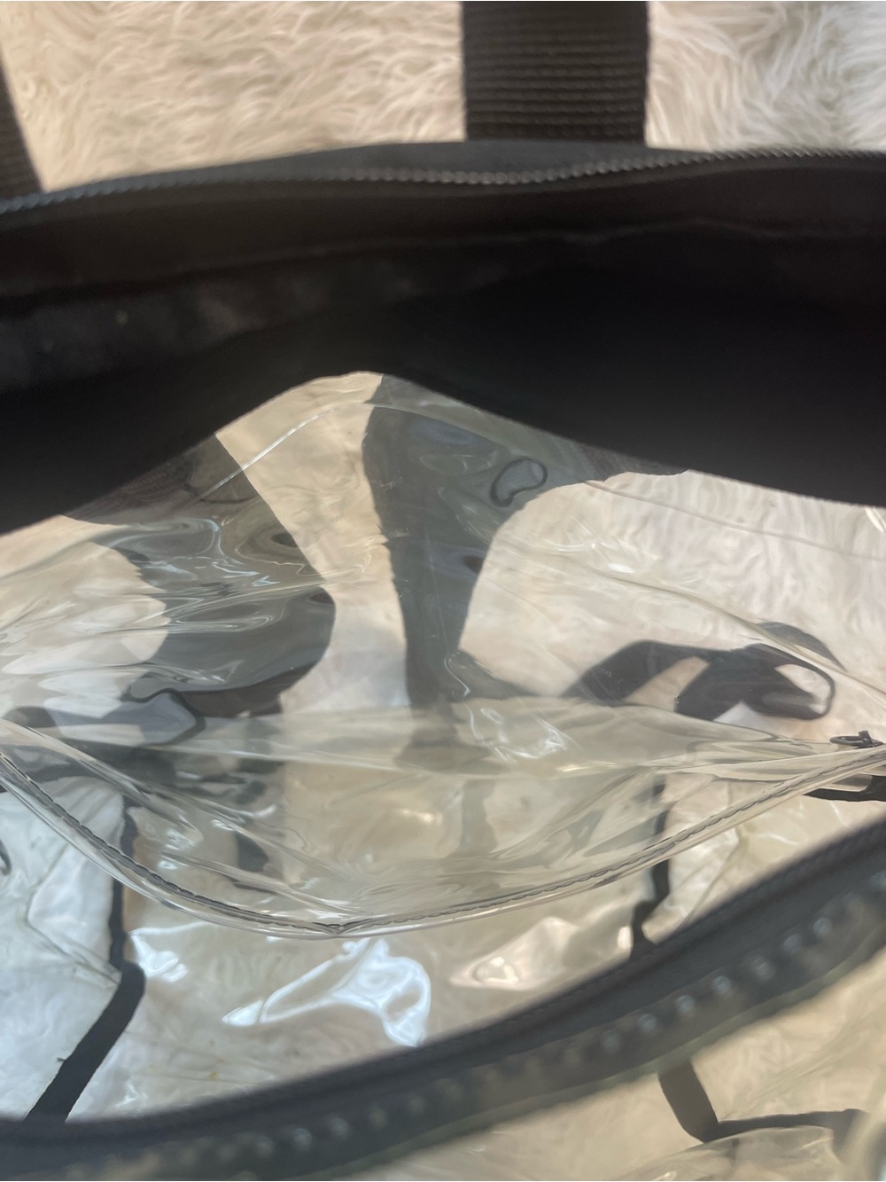 Nike Brasilia training transparent PVC Backpack with Black Trim and Logo - Picture 15 of 15